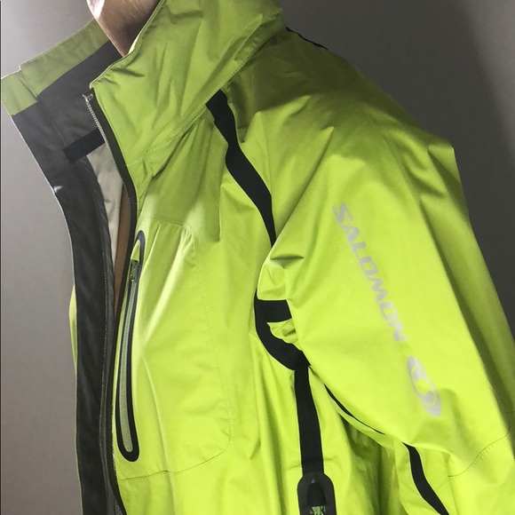 Neon Green Running Jacket with Hood - Picture 5 of 11